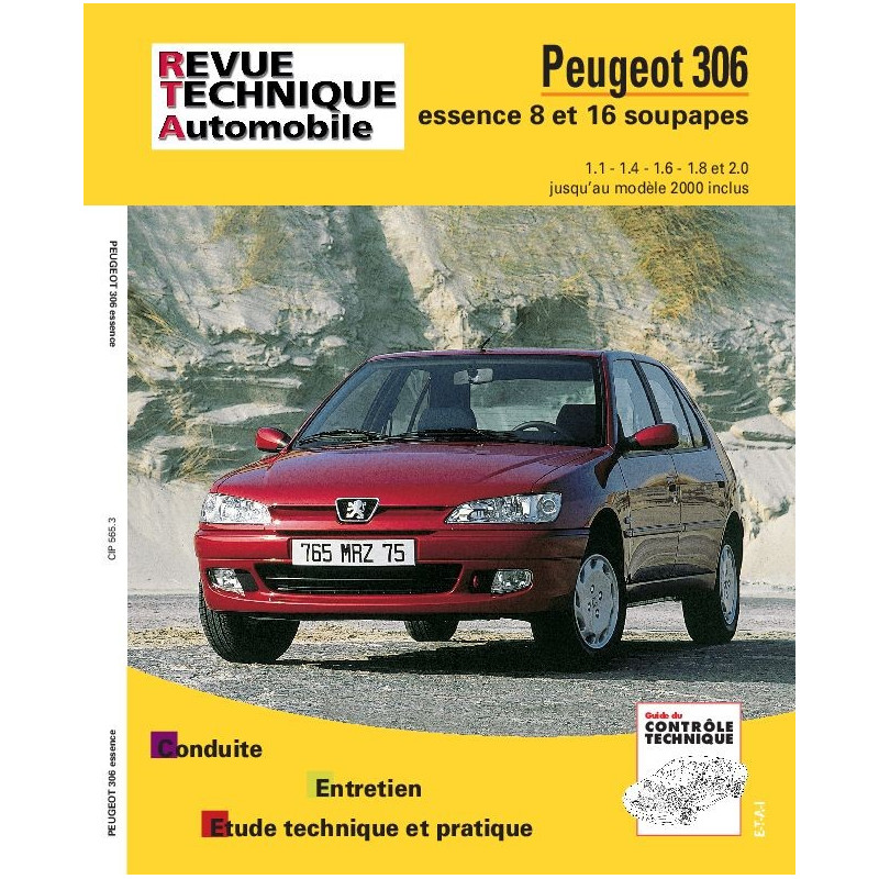 RTA PAPIER PEUGEOT 306 Phase 1 Hayon 3 Portes 1993 1997