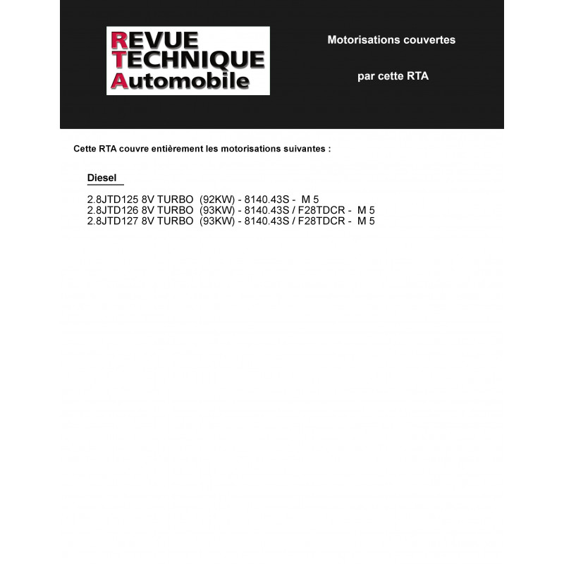 Rta Pdf Fiat Ducato Ii Phase Chassis Cabine Portes