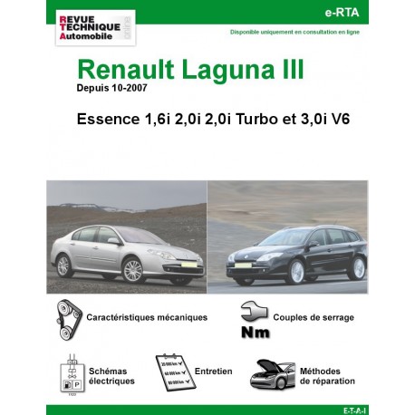 Revue Technique Renault Laguna Iii Essence Rta Site Officiel Etai