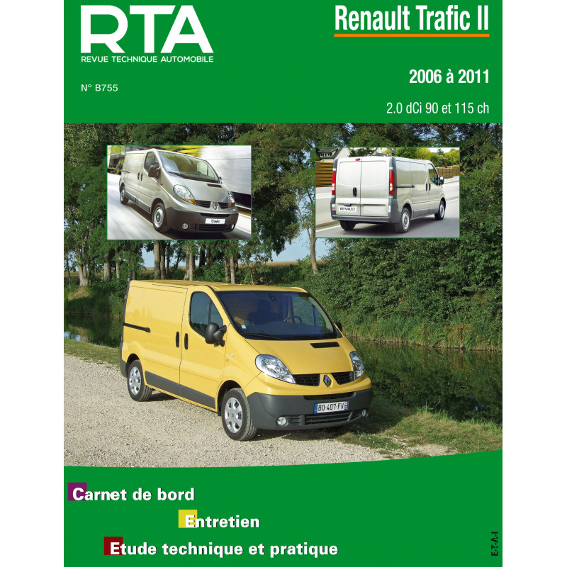 RTA PAPIER RENAULT TRAFIC II Phase 2 Break 4 Portes 2006 2014