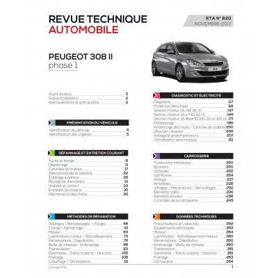 Revue Technique Automobile - La RTA 820 PEUGEOT 308 II est une revue  technique classique, au format papier qui vous sera particulièrement utile  lors d'une intervention sur votre auto 🔧 #peugeot308  technique-auto.fr/RTA/119-peugeot