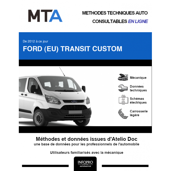 MTA Ford (eu) Transit custom COMBI 5 portes de 09/2019 à ce jour