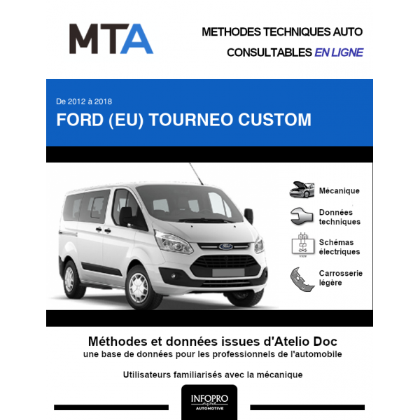 MTA Ford (eu) Tourneo custom BREAK 5 portes de 04/2016 à 06/2018