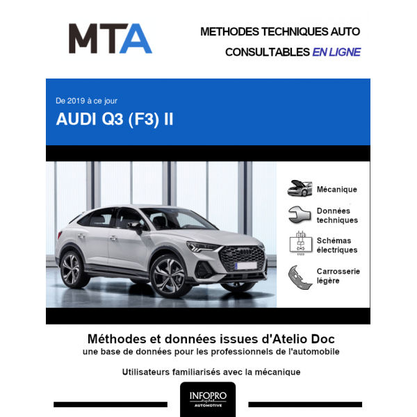 MTA Audi Q3 II BREAK 5 portes de 06/2019 à ce jour