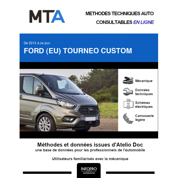 MTA Ford (eu) Tourneo custom BREAK 4 portes de 06/2019 à ce jour