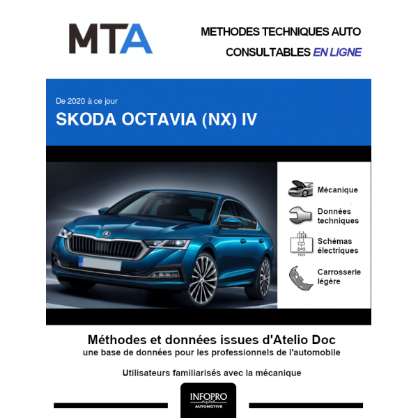 MTA Skoda Octavia IV HAYON 5 portes de 01/2020 à ce jour