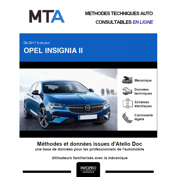 MTA Opel Insignia II HAYON 5 portes de 12/2020 à ce jour