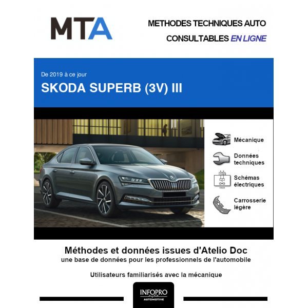 MTA Skoda Superb III HAYON 5 portes de 06/2019 à ce jour