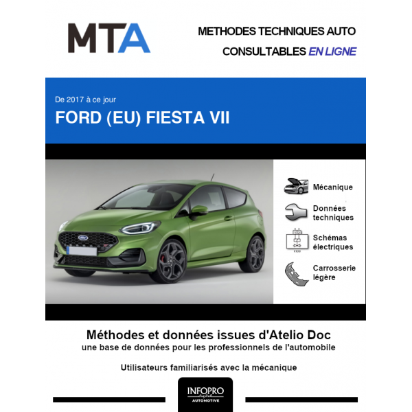 MTA Ford (eu) Fiesta VII HAYON 3 portes de 10/2021 à ce jour