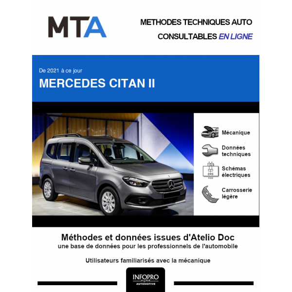 MTA Mercedes Citan II BREAK 5 portes de 10/2021 à ce jour