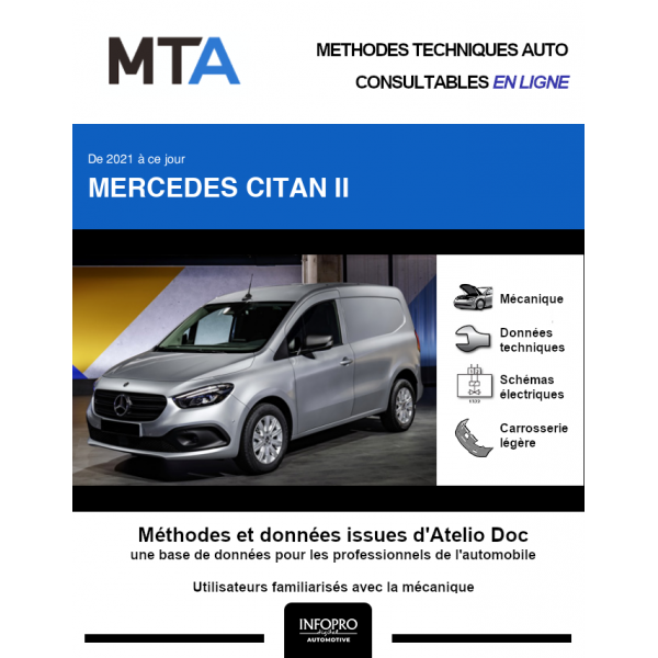 MTA Mercedes Citan II FOURGON 5 portes de 10/2021 à ce jour