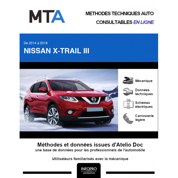 MTA Nissan X-trail III BREAK 5 portes de 06/2014 à 06/2018