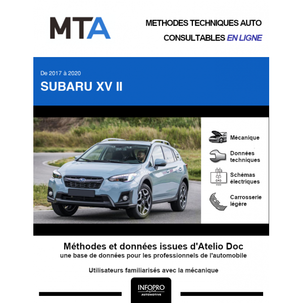 MTA Subaru Xv II BREAK 5 portes de 09/2017 ? ce jour