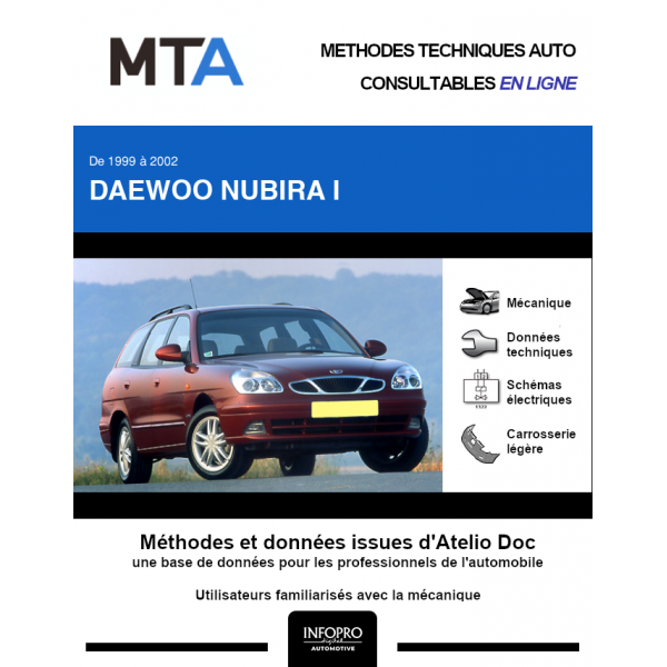 MTA Daewoo Nubira I BREAK 5 portes de 09/1999 à 09/2002