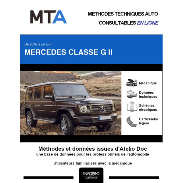 MTA Mercedes Classe g II BREAK 5 portes de 06/2018  ce jour