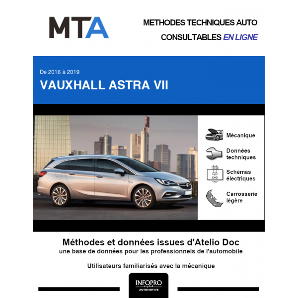 MTA Vauxhall Astra VII BREAK 5 portes de 02/2016  ce jour