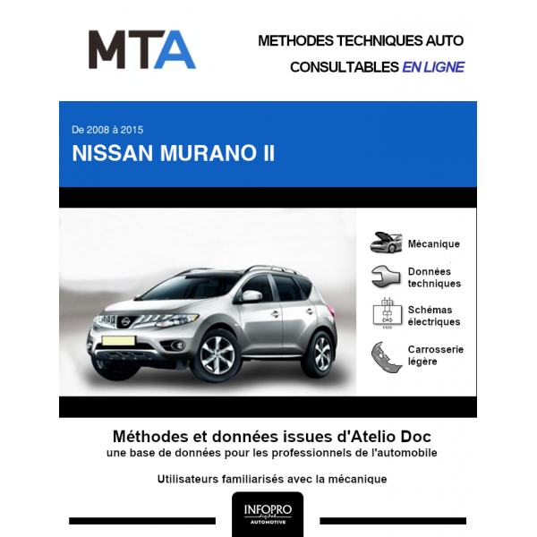 MTA Nissan Murano II BREAK 5 portes de 10/2008  ce jour