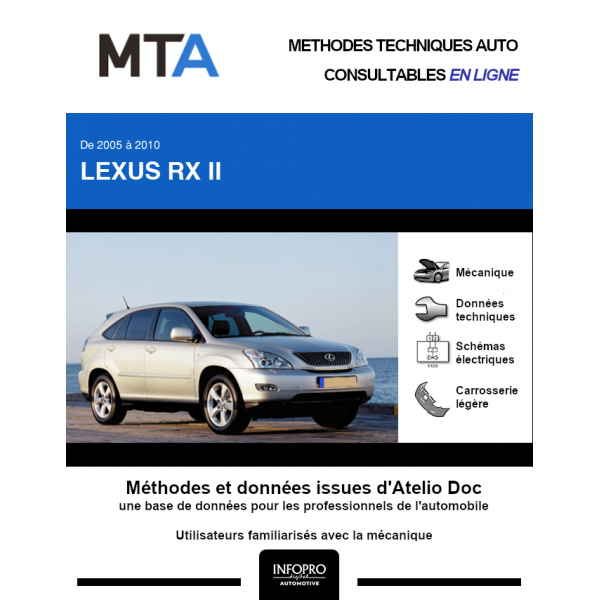 MTA Lexus Rx II BREAK 5 portes de 06/2005 à 06/2010