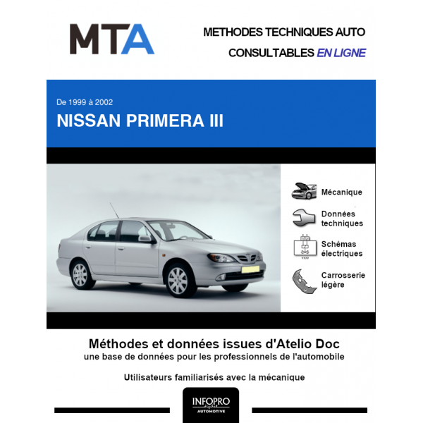 MTA Nissan Primera III HAYON 5 portes de 09/1999 à 03/2002