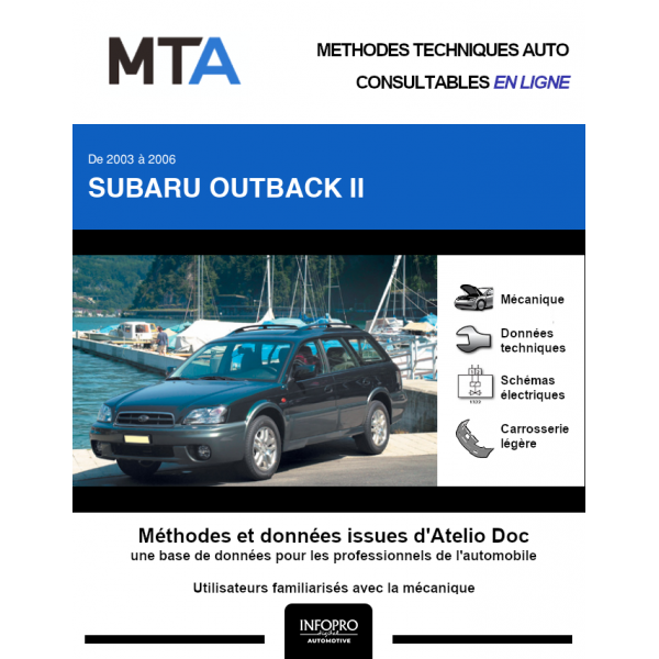 MTA Subaru Outback II BREAK 5 portes de 10/2003  09/2006