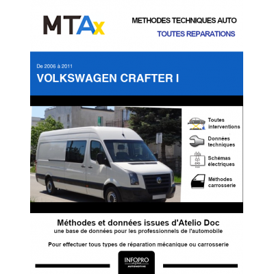 MTA Expert Volkswagen Crafter I FOURGON 4 portes de 06/2006 à 05/2011