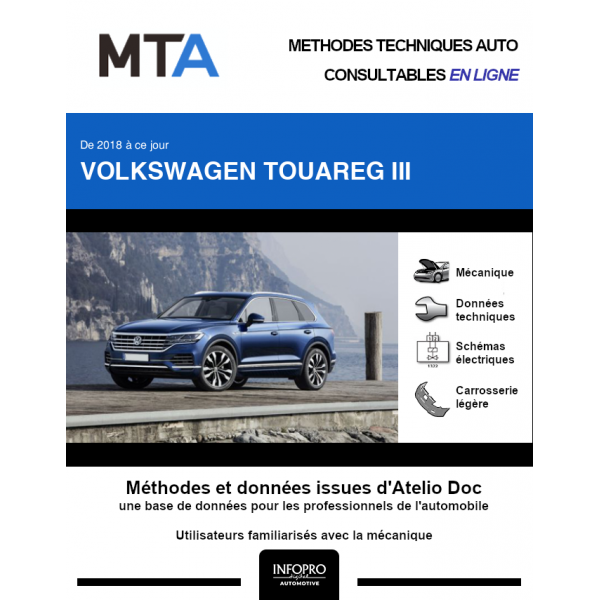 MTA Volkswagen Touareg III BREAK 5 portes de 07/2018  ce jour