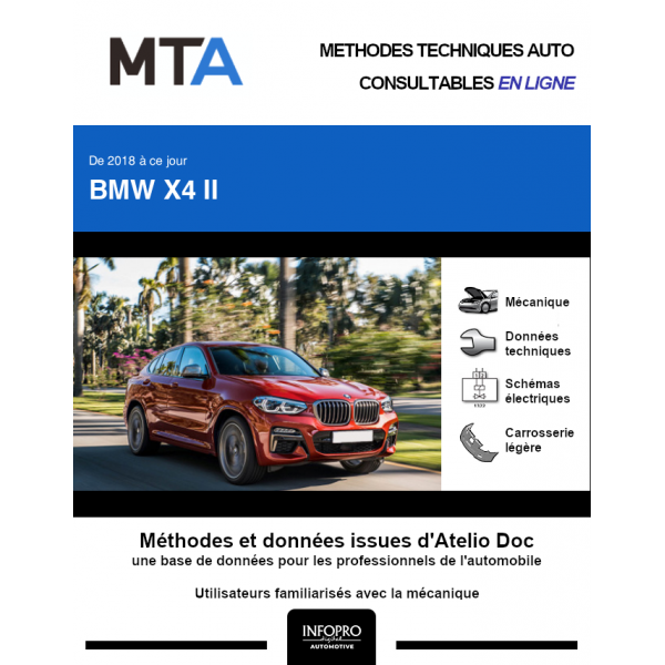 MTA Bmw X4 II BREAK 5 portes de 07/2018 à ce jour