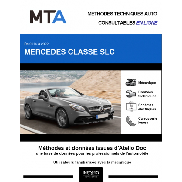 MTA Mercedes Classe slc CABRIOLET 2 portes de 02/2016  ce jour