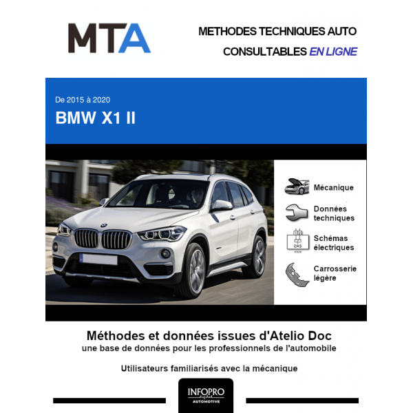 MTA Bmw X1 II BREAK 5 portes de 09/2015 à 03/2020