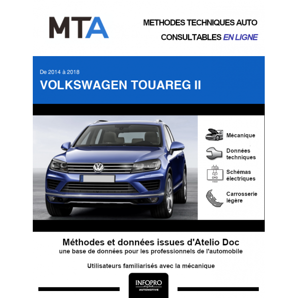 MTA Volkswagen Touareg II BREAK 5 portes de 09/2014  ce jour