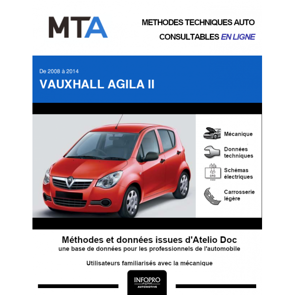 MTA Vauxhall Agila II HAYON 5 portes de 01/2008  12/2014