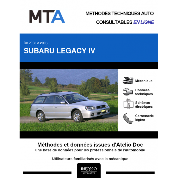 MTA Subaru Legacy IV BREAK 5 portes de 10/2003  09/2006