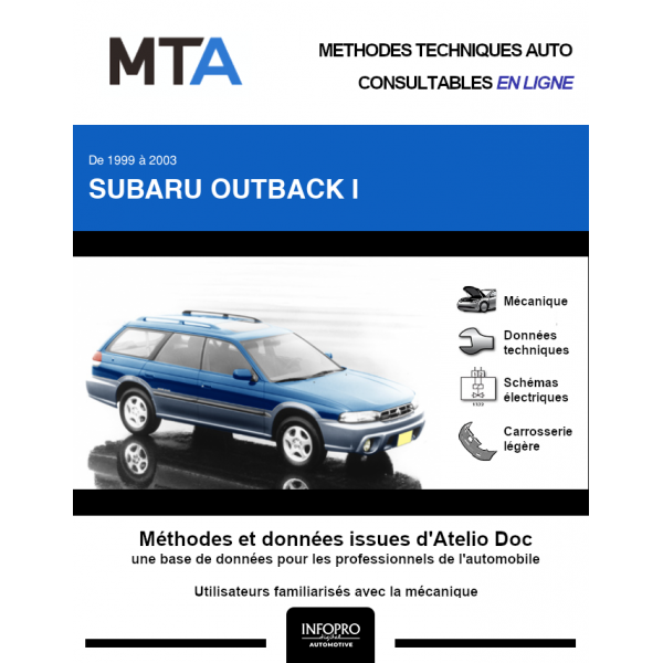 MTA Subaru Outback I BREAK 5 portes de 01/1999  10/2003