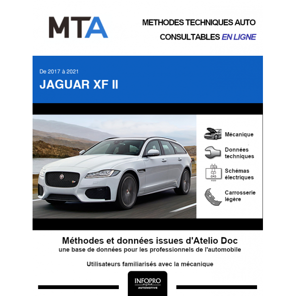 MTA Jaguar Xf II BREAK 5 portes de 09/2017 à ce jour