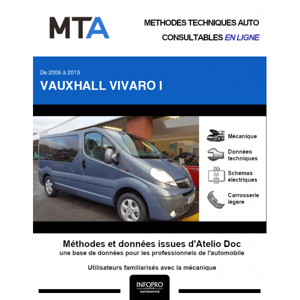 MTA Vauxhall Vivaro I BREAK 4 portes de 08/2006  03/2015