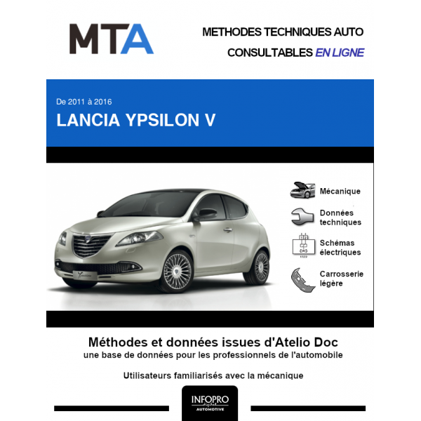 MTA Lancia Ypsilon V HAYON 5 portes de 06/2011 à ce jour