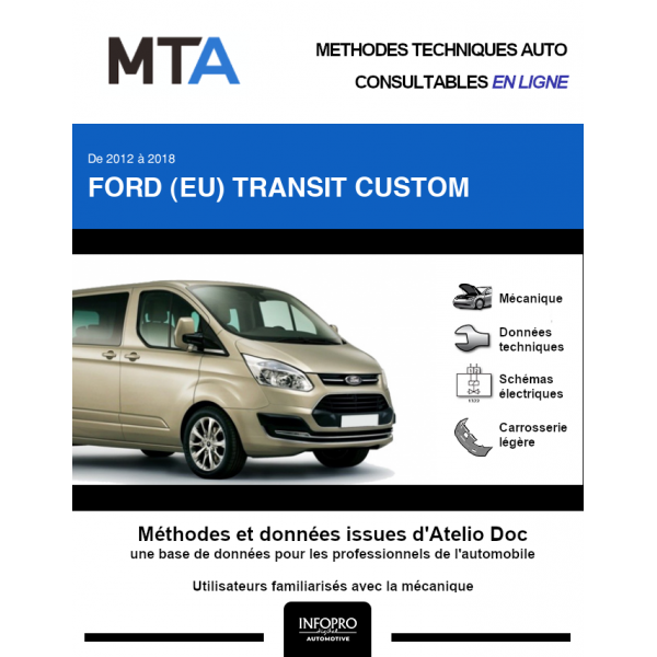 MTA Ford (eu) Transit custom COMBI 5 portes de 10/2016 à 03/2018