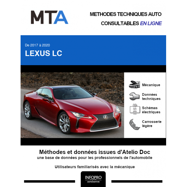 MTA Lexus Lc COUPE 2 portes de 09/2017 à ce jour