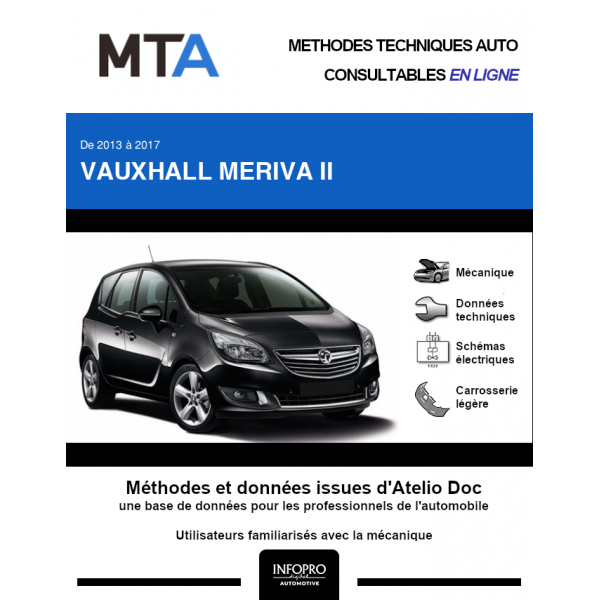 MTA Vauxhall Meriva II MONOSPACE 5 portes de 11/2013  ce jour