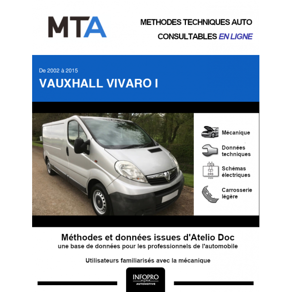 MTA Vauxhall Vivaro I FOURGON 4 portes de 07/2006  03/2015