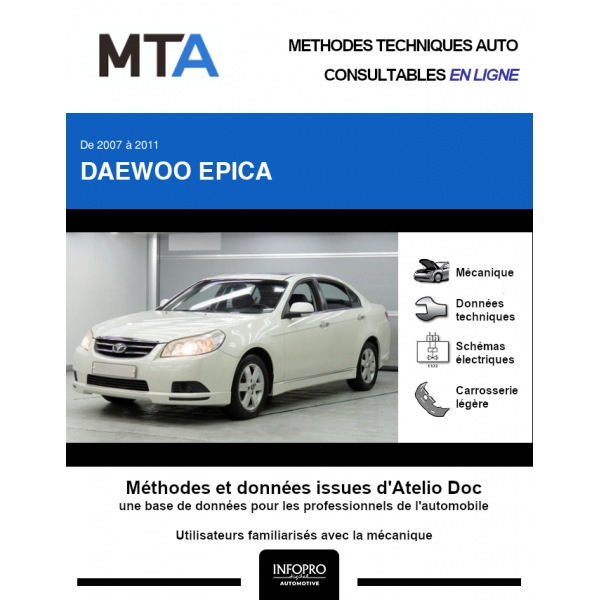 MTA Daewoo Epica BERLINE 4 portes de 01/2007 à 06/2011