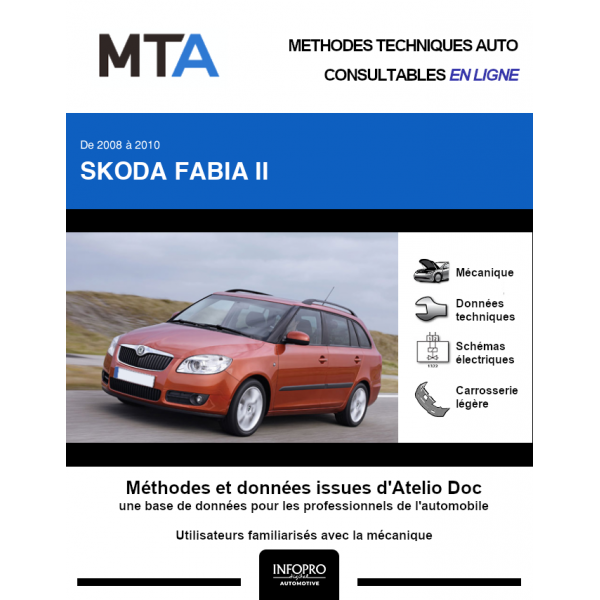 MTA Skoda Fabia II BREAK 5 portes de 01/2008 à 03/2010