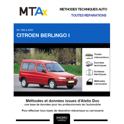 MTA Expert Citroen Berlingo I BREAK 3 portes de 09/1996 à 11/2002