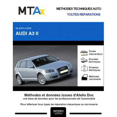 MTA Expert Audi A3 II HAYON 5 portes de 09/2004 à 06/2008