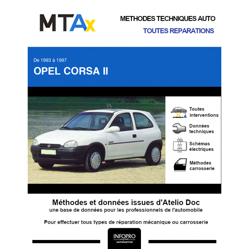 MTA-EXPERT OPEL CORSA II Phase 1 Hayon 3 Portes (1993 > 1997)