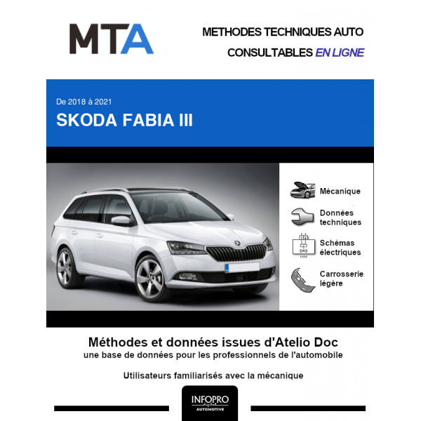 MTA Skoda Fabia III BREAK 5 portes de 09/2018 à ce jour