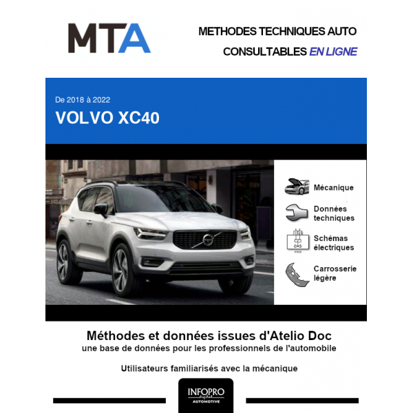 MTA Volvo Xc40 BREAK 5 portes de 01/2018 ? ce jour