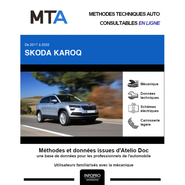 MTA Skoda Karoq BREAK 5 portes de 10/2017 à ce jour