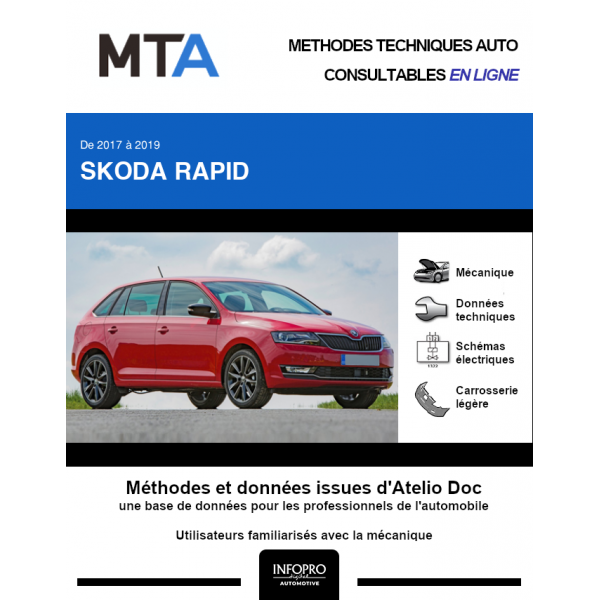 MTA Skoda Rapid HAYON 5 portes de 09/2017 à ce jour