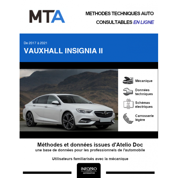 MTA Vauxhall Insignia II HAYON 5 portes de 06/2017  ce jour